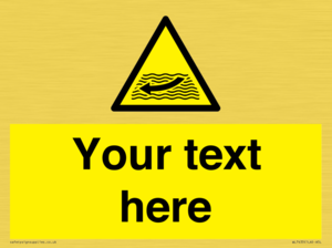 Custom Warning strong river flows